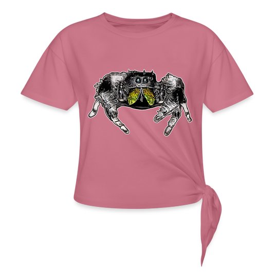 Frauen Knotenshirt Phidippus regius Rastafari male - Malve