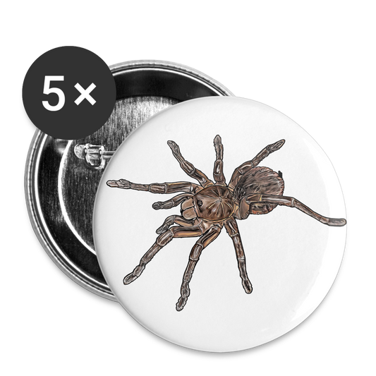 Buttons groß 56 mm (5er Pack) Theraphosa stirmi juvenile - weiß