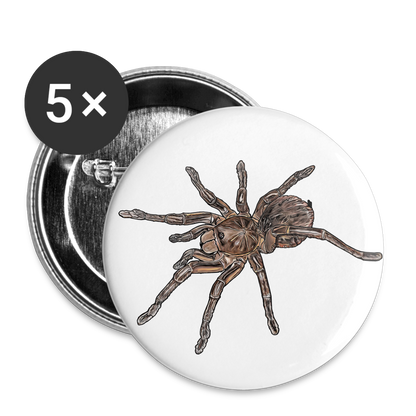 Buttons klein 25 mm (5er Pack) Theraphosa stirmi juvenile - weiß