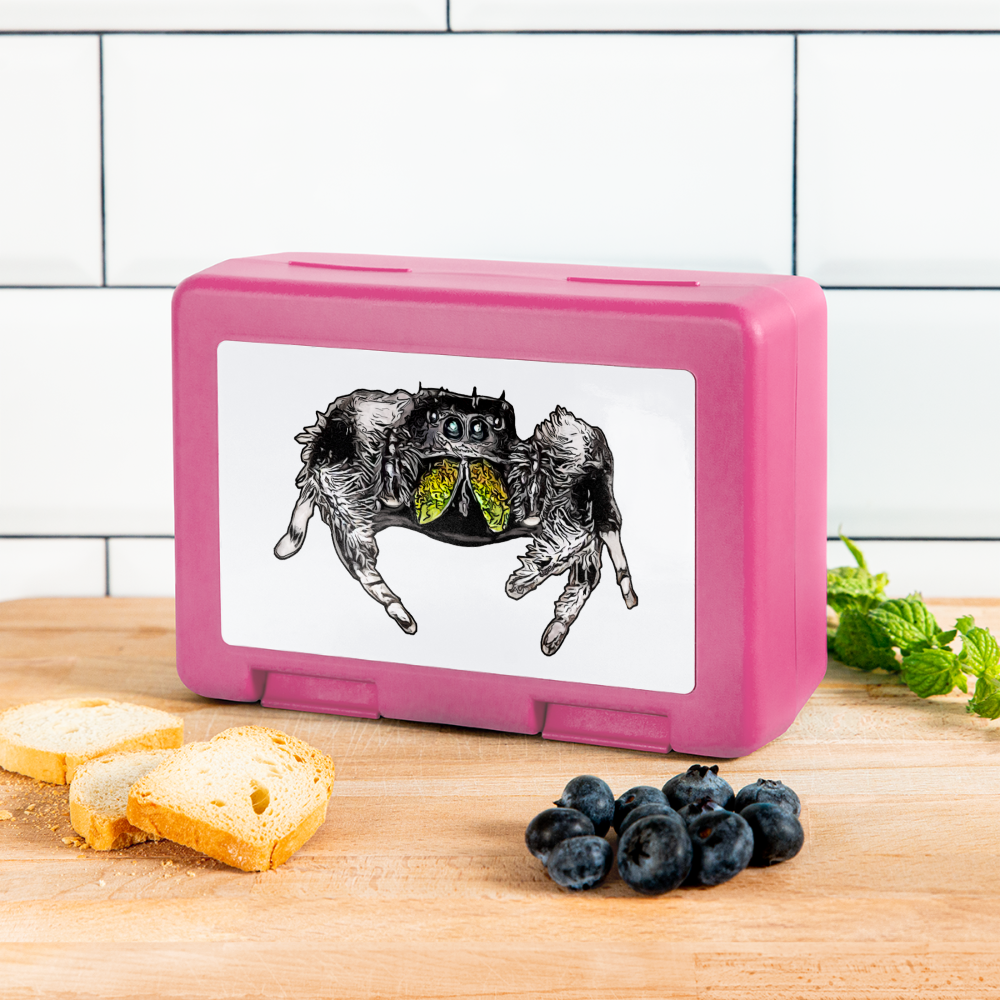 Lunchbox Phidippus regius Rastafari male - Pink