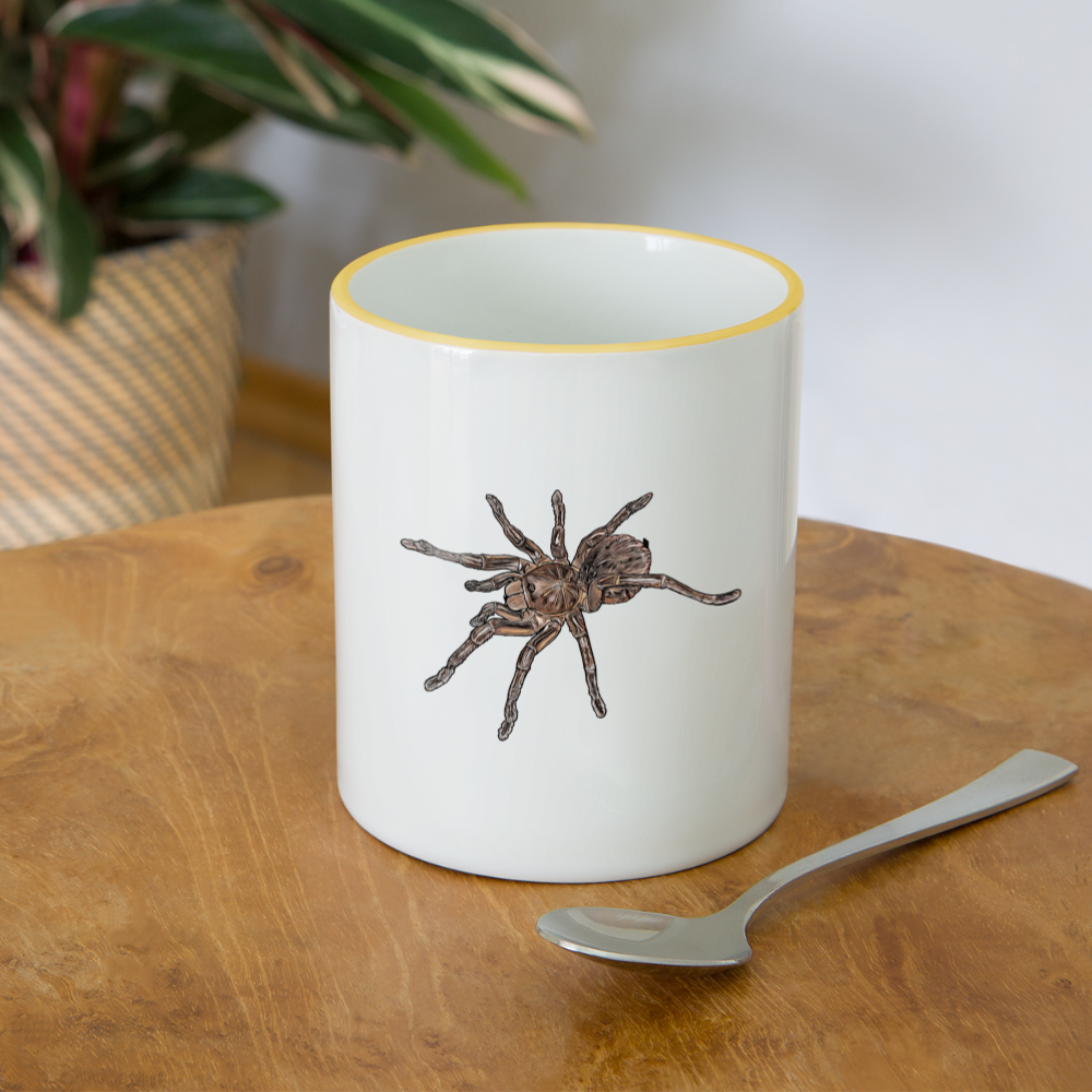 Tasse farbig Theraphosa stirmi juvenile - Weiß/Gelb
