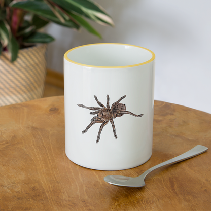 Tasse farbig Theraphosa stirmi juvenile - Weiß/Gelb