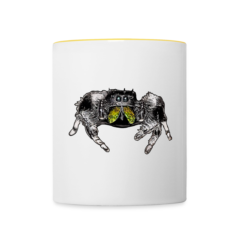 Tasse farbig Phidippus regius Rastafari male - Weiß/Gelb