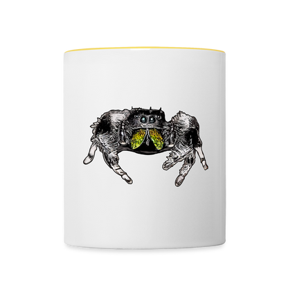 Tasse farbig Phidippus regius Rastafari male - Weiß/Gelb