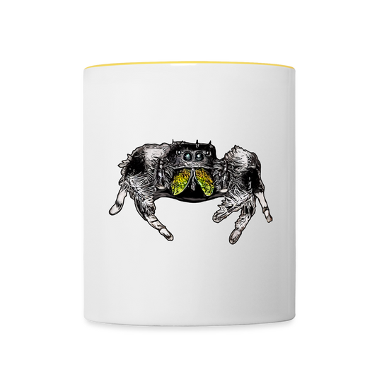 Tasse farbig Phidippus regius Rastafari male - Weiß/Gelb