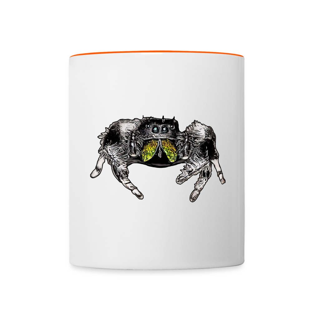 Tasse farbig Phidippus regius Rastafari male - Weiß/Orange