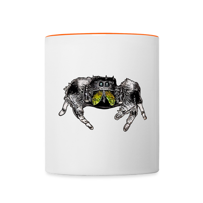 Tasse farbig Phidippus regius Rastafari male - Weiß/Orange