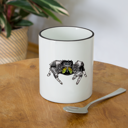 Tasse farbig Phidippus regius Rastafari male - Weiß/Schwarz