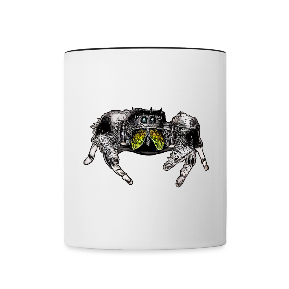 Tasse farbig Phidippus regius Rastafari male - Weiß/Schwarz
