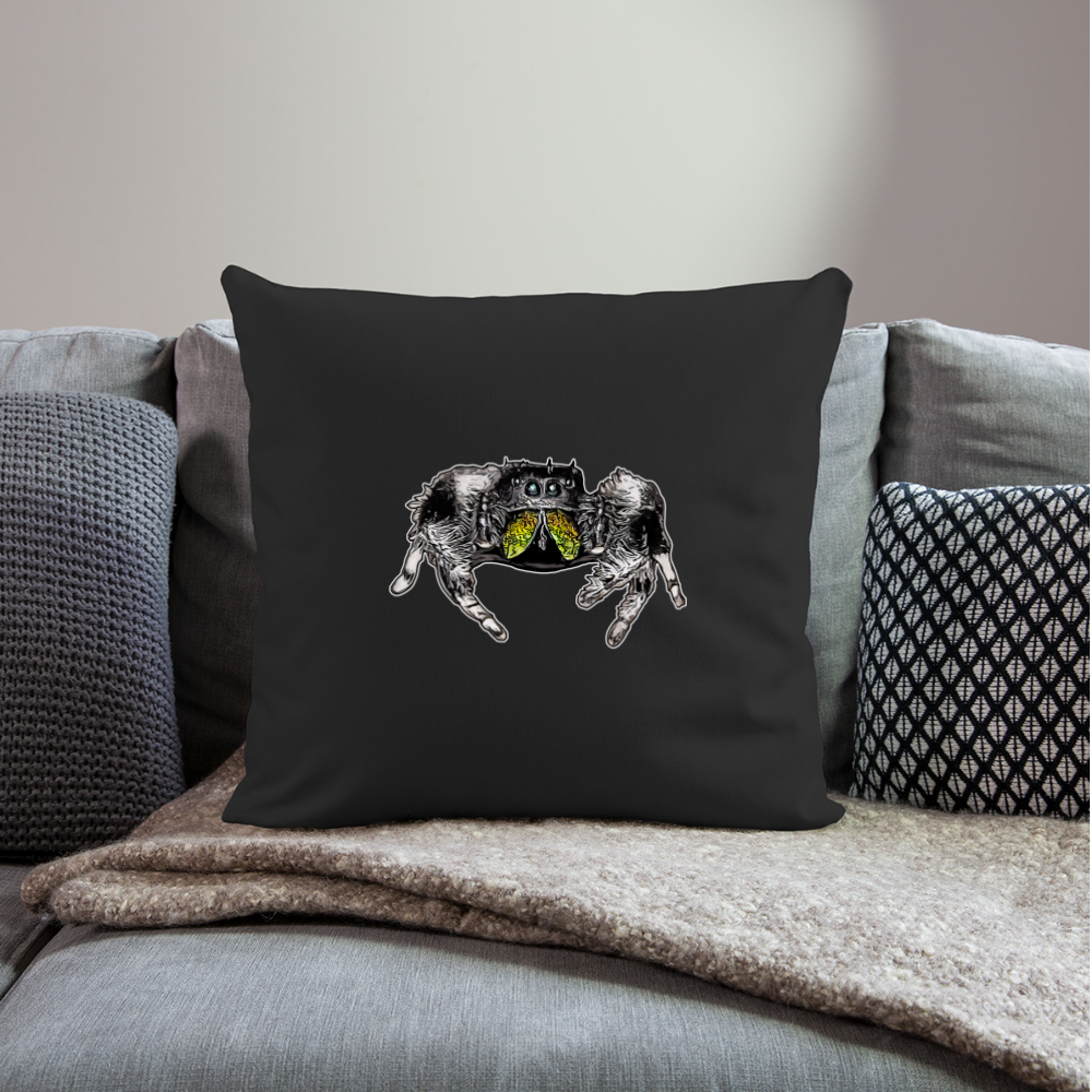 Sofakissen mit Füllung 44 x 44 cm Phidippus regius Rastafari male - Schwarz
