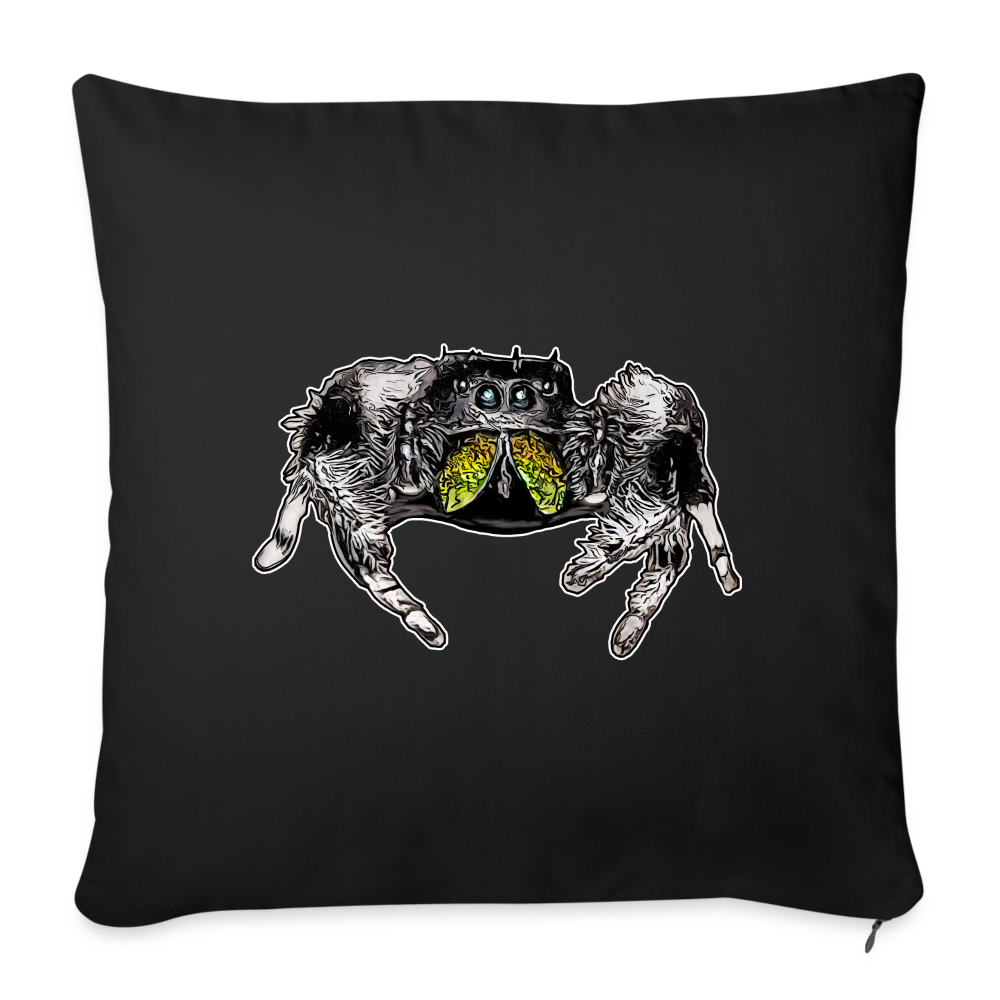 Sofakissen mit Füllung 44 x 44 cm Phidippus regius Rastafari male - Schwarz