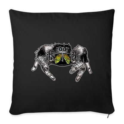 Sofakissen mit Füllung 44 x 44 cm Phidippus regius Rastafari male - Schwarz