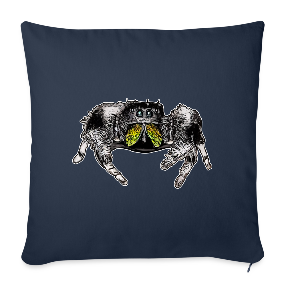 Sofakissen mit Füllung 44 x 44 cm Phidippus regius Rastafari male - Navy
