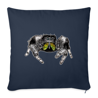Sofakissen mit Füllung 44 x 44 cm Phidippus regius Rastafari male - Navy