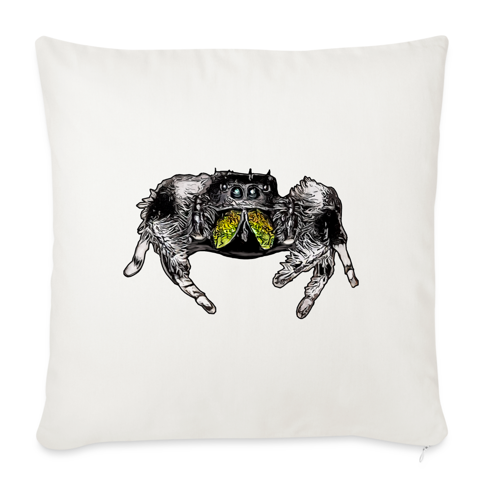 Sofakissen mit Füllung 44 x 44 cm Phidippus regius Rastafari male - Naturweiß
