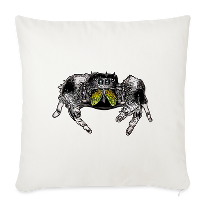 Sofakissen mit Füllung 44 x 44 cm Phidippus regius Rastafari male - Naturweiß