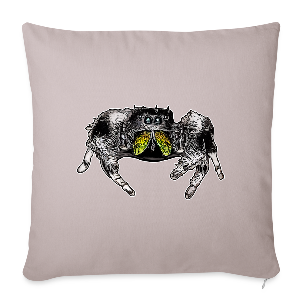 Sofakissen mit Füllung 44 x 44 cm Phidippus regius Rastafari male - helles Taupe