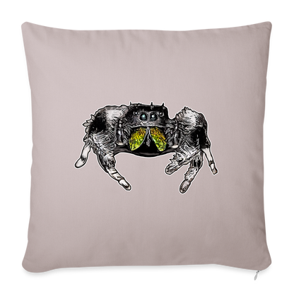 Sofakissen mit Füllung 44 x 44 cm Phidippus regius Rastafari male - helles Taupe