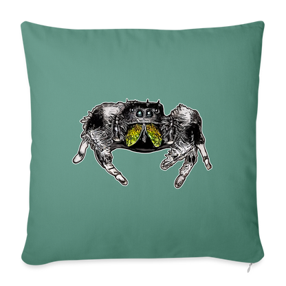 Sofakissen mit Füllung 44 x 44 cm Phidippus regius Rastafari male - Tanngrün