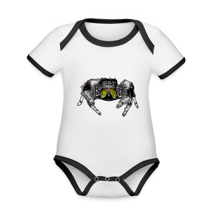 Baby Kontrastbody kurz Phidippus regius Rastafari male - Weiß/Schwarz