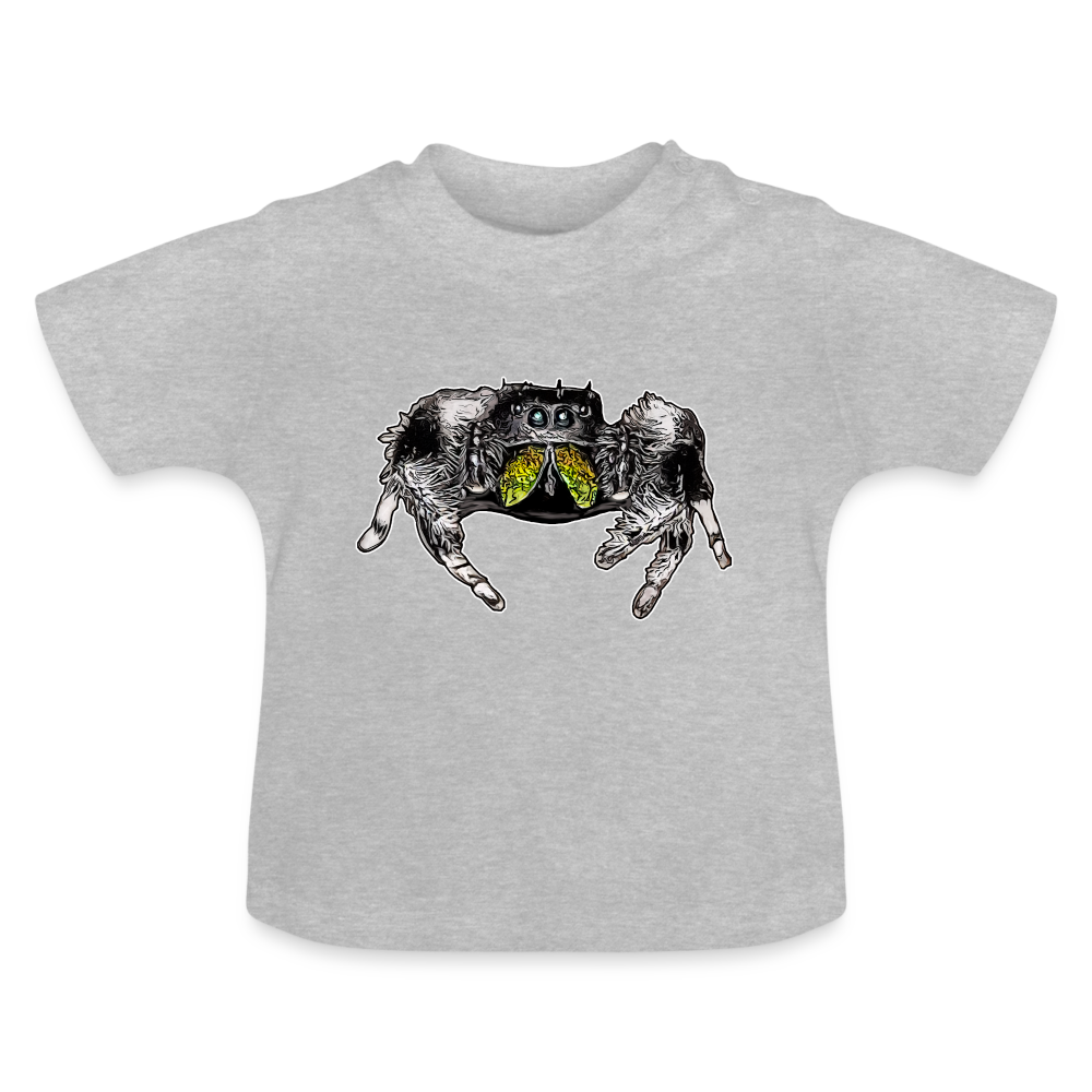 Baby T-Shirt Phidippus regius Rastafari male - Grau meliert
