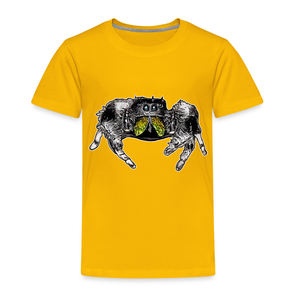 Kinder Basic T-Shirt Phidippus regius Rastafari male - Sonnengelb