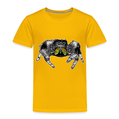 Kinder Basic T-Shirt Phidippus regius Rastafari male - Sonnengelb