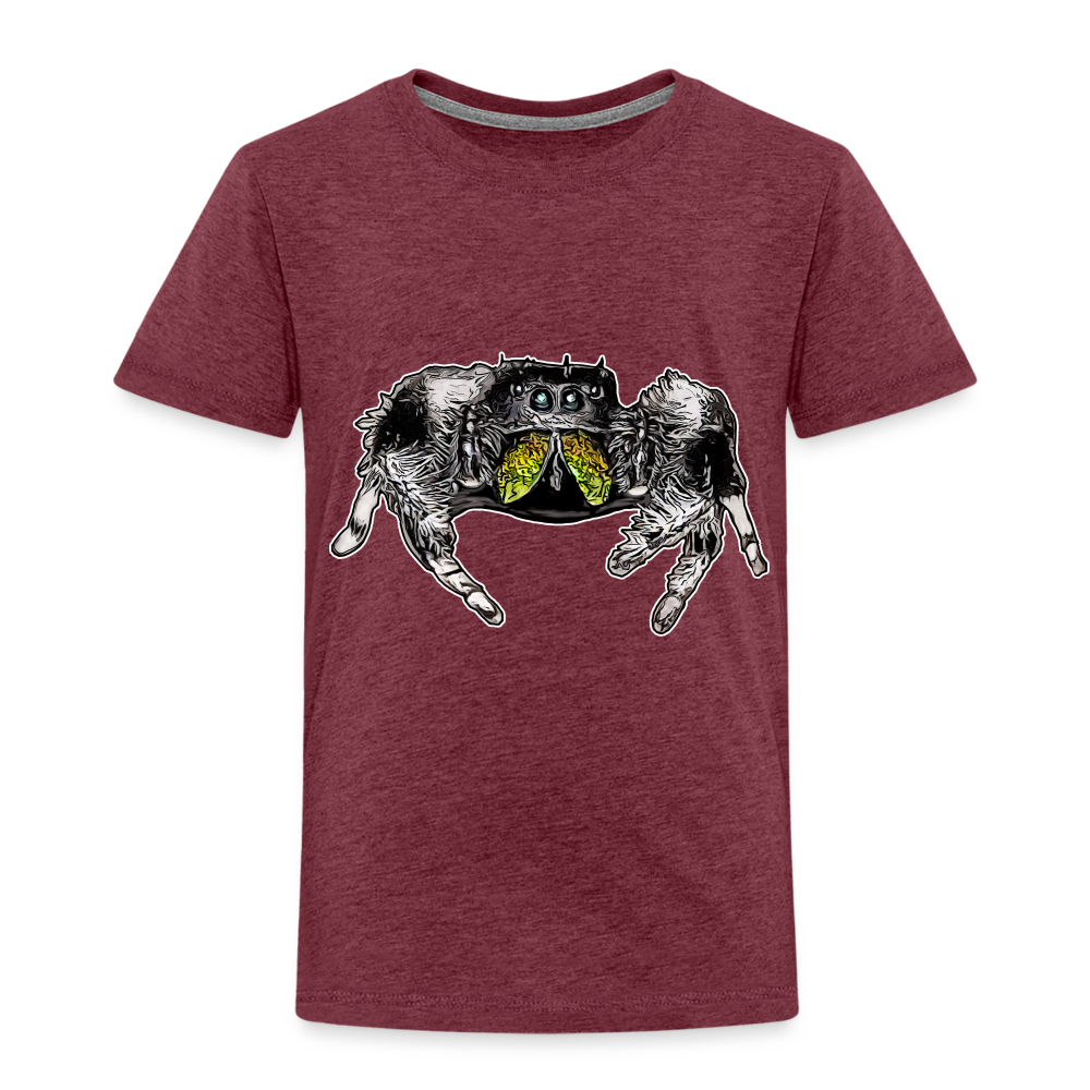 Kinder Basic T-Shirt Phidippus regius Rastafari male - Bordeauxrot meliert
