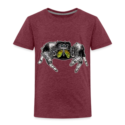 Kinder Basic T-Shirt Phidippus regius Rastafari male - Bordeauxrot meliert