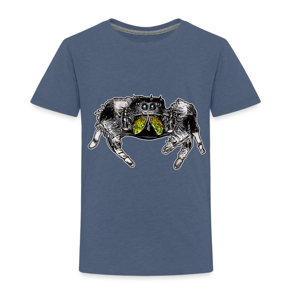 Kinder Basic T-Shirt Phidippus regius Rastafari male - Blau meliert