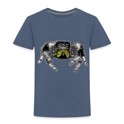 Kinder Basic T-Shirt Phidippus regius Rastafari male - Blau meliert