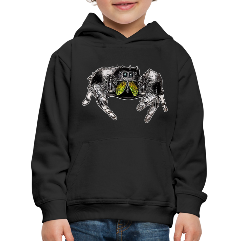 Kinder Hoodie Phidippus regius Rastafari male - Schwarz
