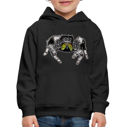 Kinder Hoodie Phidippus regius Rastafari male - Schwarz