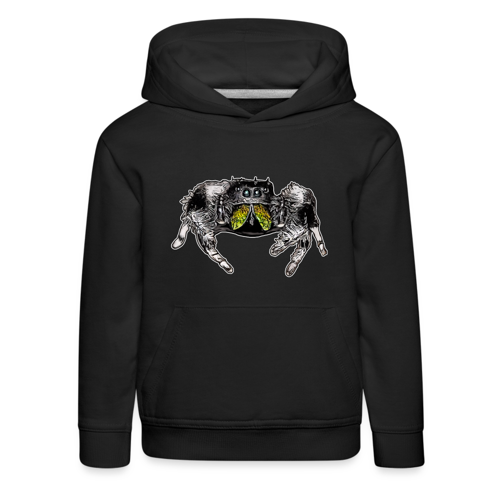 Kinder Hoodie Phidippus regius Rastafari male - Schwarz