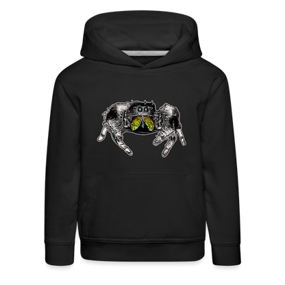 Kinder Hoodie Phidippus regius Rastafari male - Schwarz
