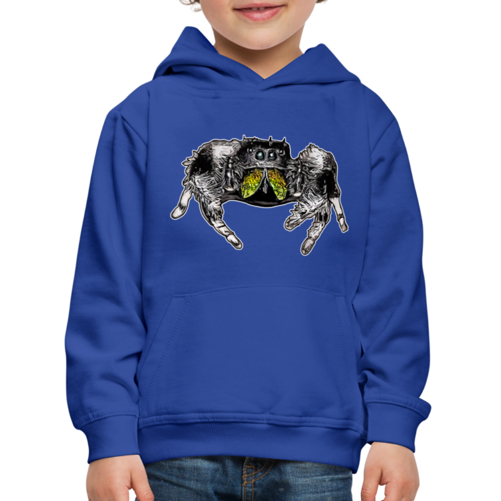 Kinder Hoodie Phidippus regius Rastafari male - Royalblau