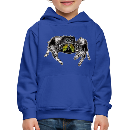 Kinder Hoodie Phidippus regius Rastafari male - Royalblau