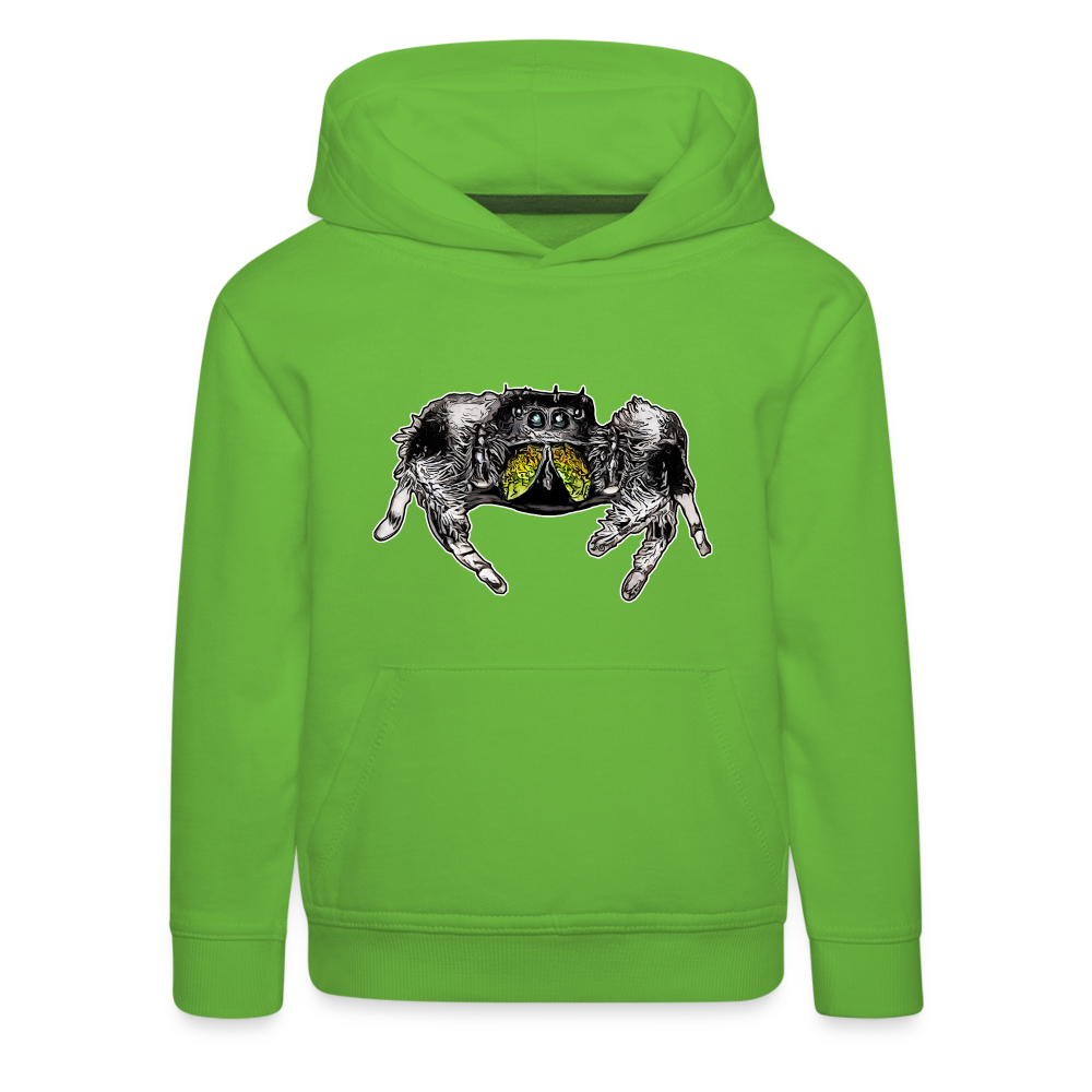 Kinder Hoodie Phidippus regius Rastafari male - Hellgrün