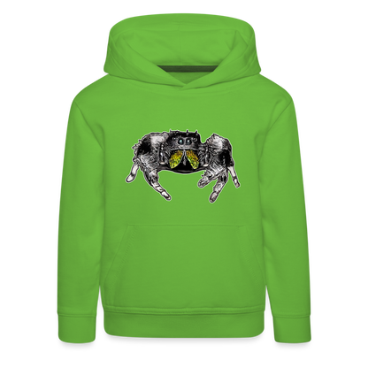 Kinder Hoodie Phidippus regius Rastafari male - Hellgrün