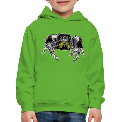 Kinder Hoodie Phidippus regius Rastafari male - Hellgrün
