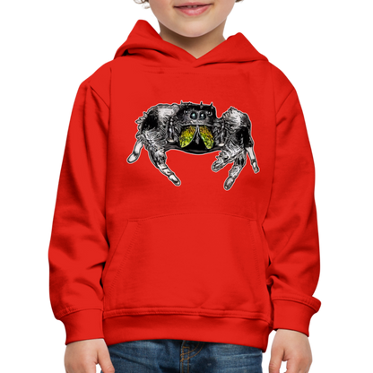 Kinder Hoodie Phidippus regius Rastafari male - Rot