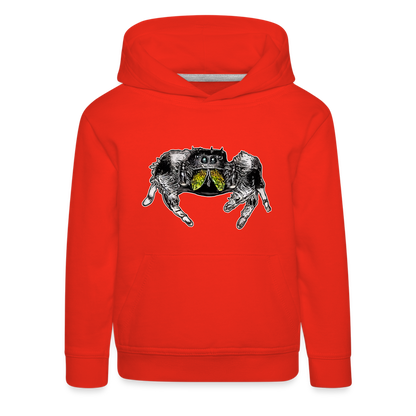 Kinder Hoodie Phidippus regius Rastafari male - Rot