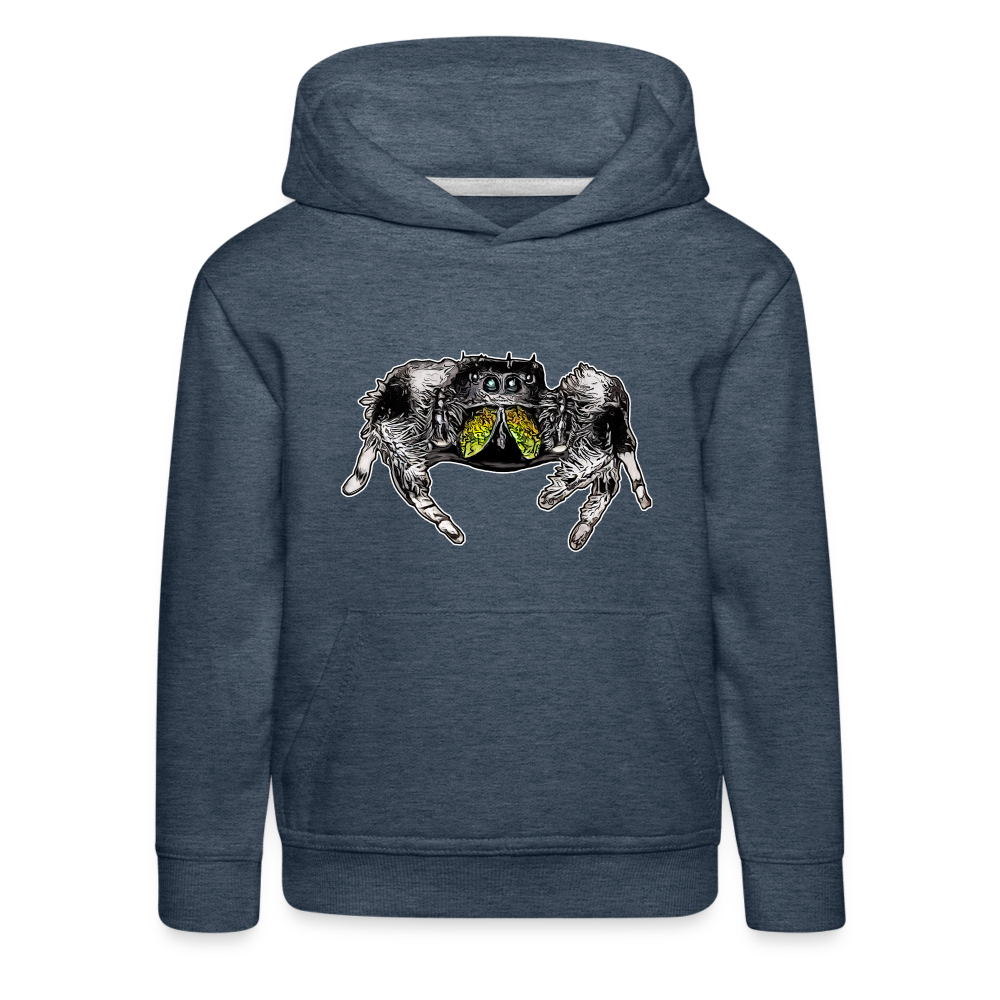 Kinder Hoodie Phidippus regius Rastafari male - Jeansblau