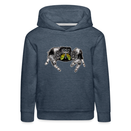 Kinder Hoodie Phidippus regius Rastafari male - Jeansblau