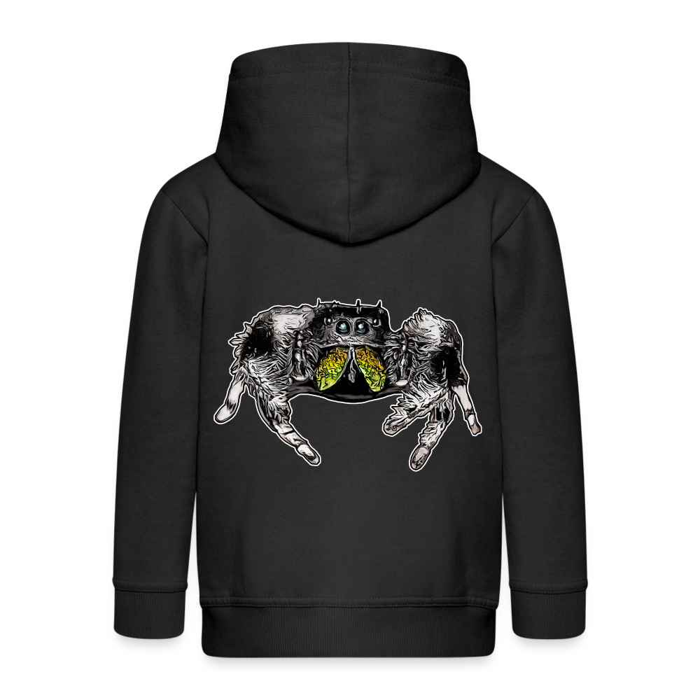 Kinder/ Teenager Zip-Hoodie Phidippus regius Rastafari male - Schwarz