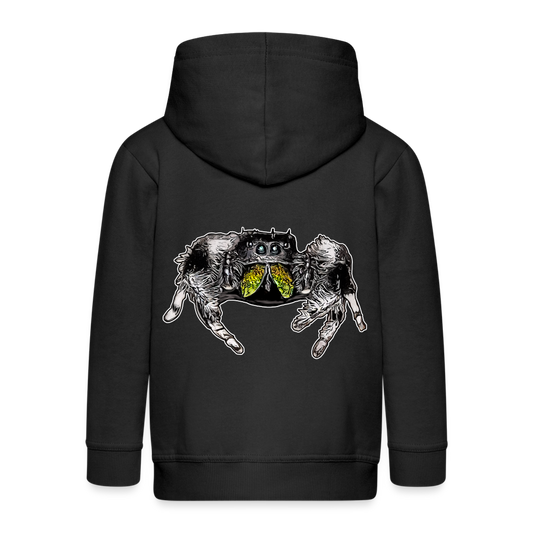 Kinder/ Teenager Zip-Hoodie Phidippus regius Rastafari male - Schwarz