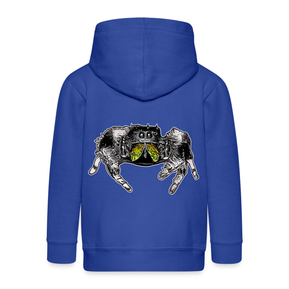 Kinder/ Teenager Zip-Hoodie Phidippus regius Rastafari male - Royalblau