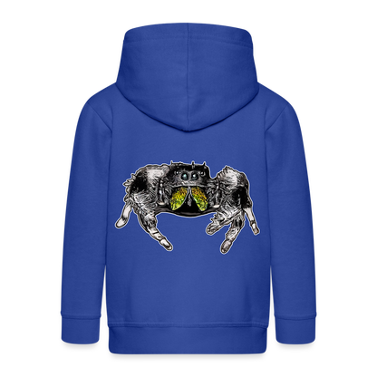 Kinder/ Teenager Zip-Hoodie Phidippus regius Rastafari male - Royalblau