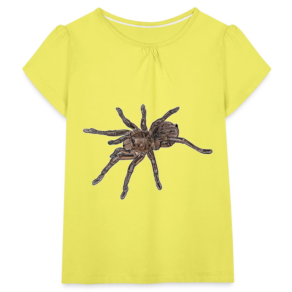 Mädchen-T-Shirt mit Raffungen Theraphosa stirmi juvenile - Gelb