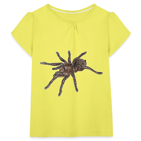 Mädchen-T-Shirt mit Raffungen Theraphosa stirmi juvenile - Gelb